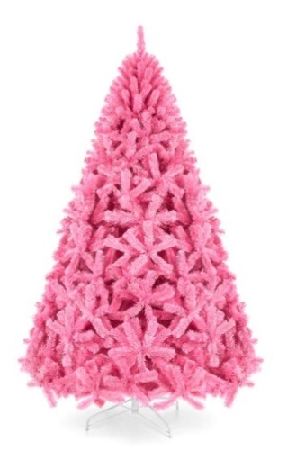 Pink Artificial Fir Christmas Tree w/ Foldable Stand, 7.5ft - Lot 198
