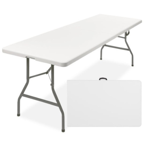 8ft Portable Folding Plastic Dining Table w/ Handle, Lock - Lot 343
