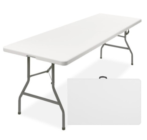 8ft Portable Folding Plastic Dining Table w/ Handle, Lock - Lot 344
