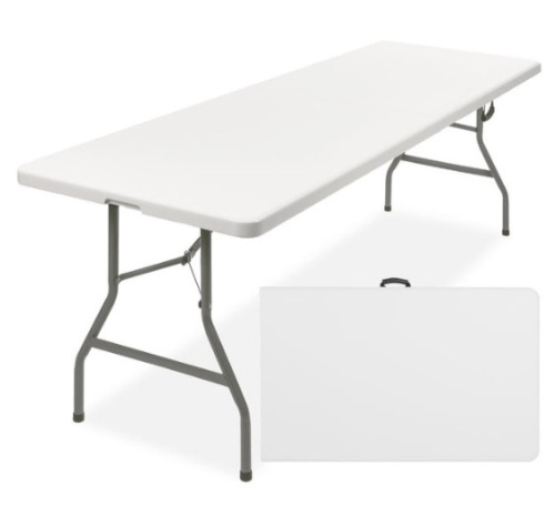 8ft Portable Folding Plastic Dining Table w/ Handle, Lock - Lot 345