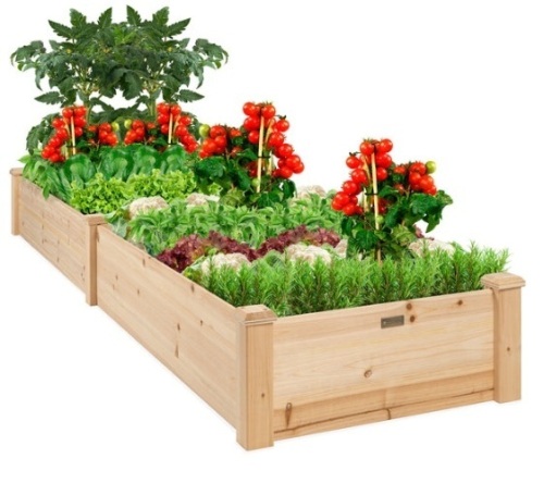 8x2ft Wooden Raised Garden Bed Planter for Garden, Lawn, Yard - Lot 433