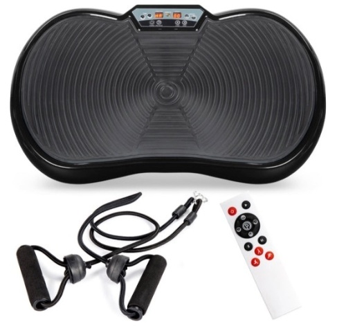 Vibration Plate Exercise Machine Full Body Fitness Platform w/ Bands - Lot 459