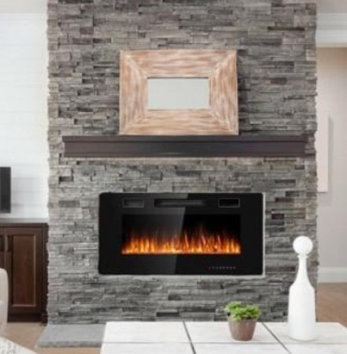 36" Recessed Ultra Thin Wall Mounted Electric Fireplace - Lot 461