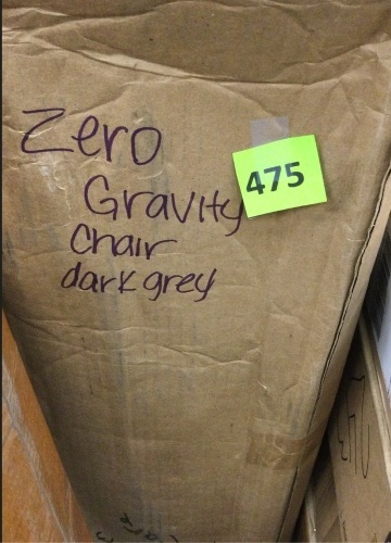 Zero Gravity Chair, Dark Gray - Lot 475