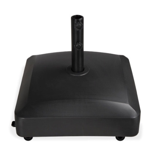 Fillable Mobile Umbrella Base Stand w/ 4 Wheels, 2 Locks, 137lb Capacity, Black, - Lot 477