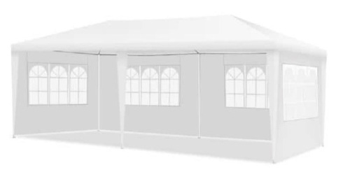 10 ft. x 20 ft. White Canopy Tent Wedding Party Tent with Carry Bag - Lot 501