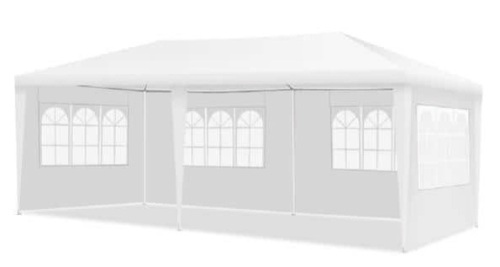 10 ft. x 20 ft. White Canopy Tent Wedding Party Tent with Carry Bag - Lot 541