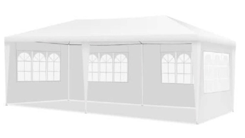 10 ft. x 20 ft. White Canopy Tent Wedding Party Tent with Carry Bag - Lot 543