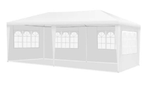 10 ft. x 20 ft. White Canopy Tent Wedding Party Tent with Carry Bag - Lot 544