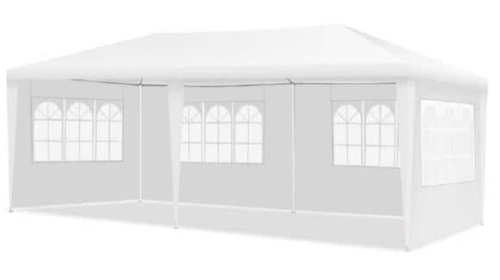 10 ft. x 20 ft. White Canopy Tent Wedding Party Tent with Carry Bag - Lot 542