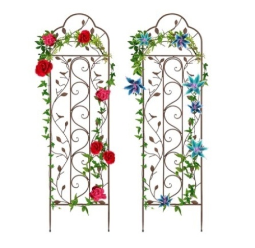 Set of 2 Iron Arched Garden Trellis - Lot 259