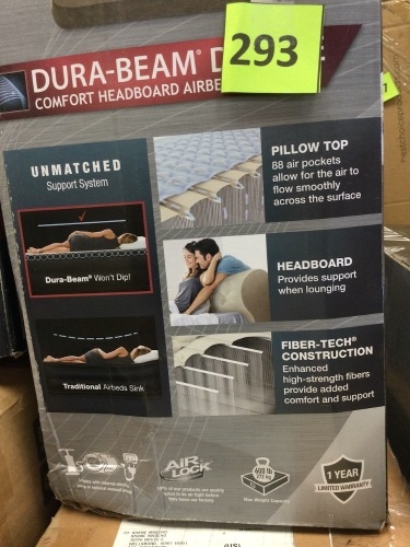 Dura-Beam Deluxe Comfort Headboard Airbed - Lot 293