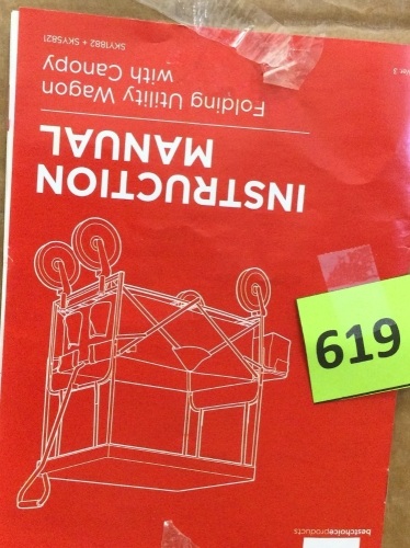 Folding Utility Wagon With Canopy - Lot 619