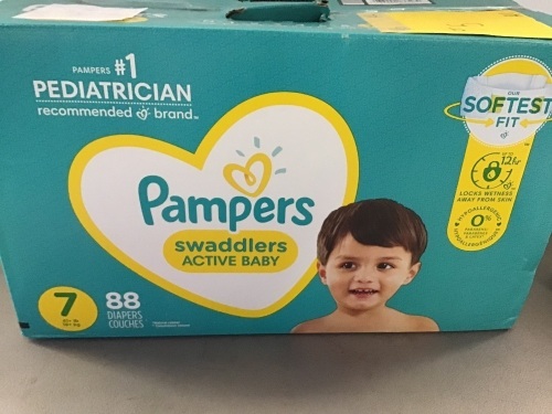 Pampers, Swaddlers, Size 7, 88 Count, New, Retail - $53.44 - Lot 9