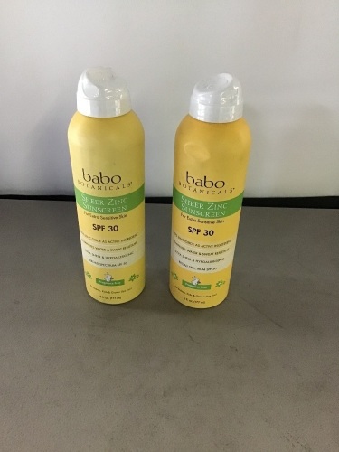 Babo Botanicals, Sheer Zinc, Sunscreen, SPF, LOT of 2, Retail - $19.95 Each  - Lot 12