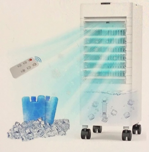 Seeper, Evaporative Air Cooler, With Remote, 1 Gallon Tank, White, Like New, Retail - $159.99 - Lot 16