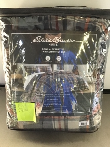 Eddie Bauer Home, Twin, Comforter Set, Like New, Retail - $79.99 - Lot 19