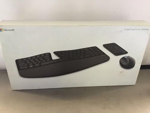 Microsoft, Sculpt Ergonomic Desk Top Keyboard, New, Retail - $185 - Lot 29