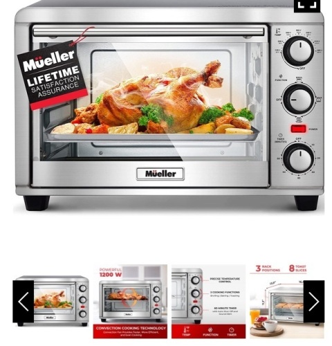 Mueller, Aero Heat, Convention Oven Toaster, MT-275X, Like New, Retail - $83.97 - Lot 31