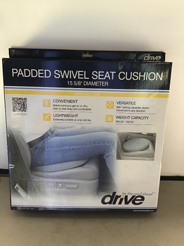 Drive, Padded Swivel Seat Cushion, 15 5/8" Diameter, Like New, Retail - $32 - Lot 36