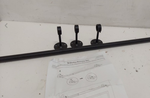 Pottery Barn, Cast Iron Rod, Black, Like New, Retail - $54 - Lot 41
