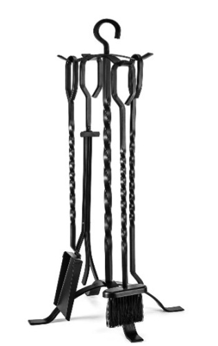 Delxo, 5 Piece, Fire Place Tools, Black, Like New, Retail - $49.99 - Lot 44