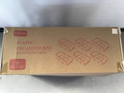Yihong, Plastic Pantry Organizer Bins, Like New, retail - $28.99 - Lot 47