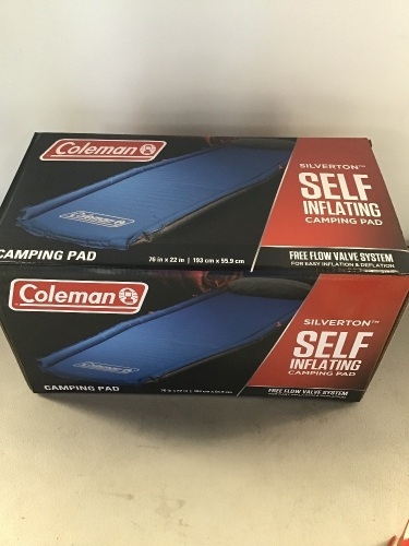 Coleman, Silverton, Self-Inflating Camping Pad, Blue/Black, New, Retail - $29.99 - Lot 48