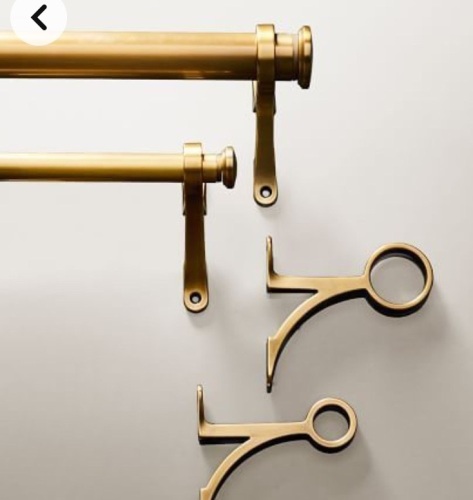 Pottery Barn, Curtain Rod, Gold Finish, Like New, Retail - $74.99 - Lot 59