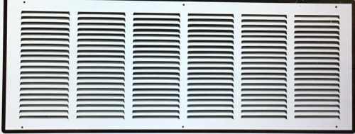 Handua, Steel Return, Air Grille, 30'x10", White, Like New, Retail - $33.47 - Lot 82