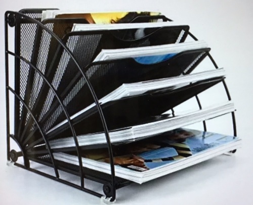 PAG, Fan-Shaped Desk File Organizer, Black, Like New, Retail - $29.99 - Lot 90
