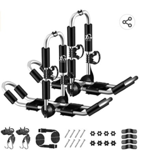 XGeek, Kayak Roof Rack, 4-in-1, Kayak,Surfboard,Canoe and Ski Board, Like New, Retail - $80.99 - Lot 99