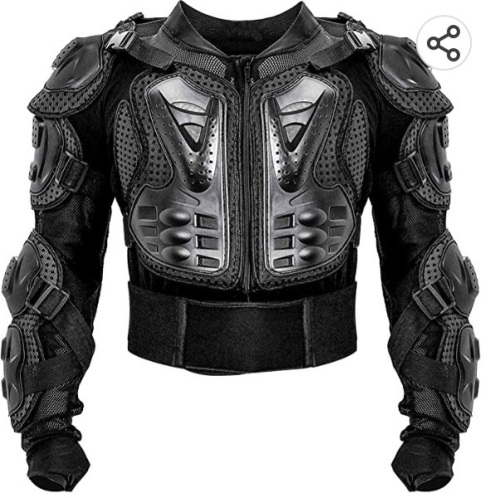 Gohinstar, Motorcycle Full Body Protective Jacket, Black, Like New, Retail - $59.99 - Lot 100