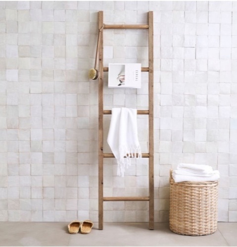 Pottery Barn, Rustic Wood Ladder, Like New, Retail - $189 - Lot 134