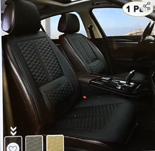 Black Panther, Car Seat Covers, Black, With Lumbar Support, Like New, Retail - $73.99 - Lot 143