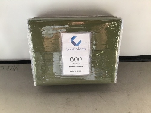 Comfy Sheets, 600 Thread Count, Sheet Set, Green, New, retail - $55.99 - Lot 156