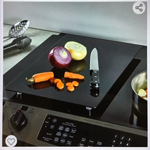 Zafuu, Multi Purpose, Tempered Glass, Stove Cover, Cutting Board, 20x12, Like New, Retail - $33 - Lot 159
