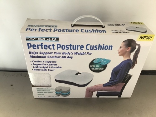 Genius Ideas, Perfect Posture, Cushion, Like New, Retail - $24.99 - Lot 161