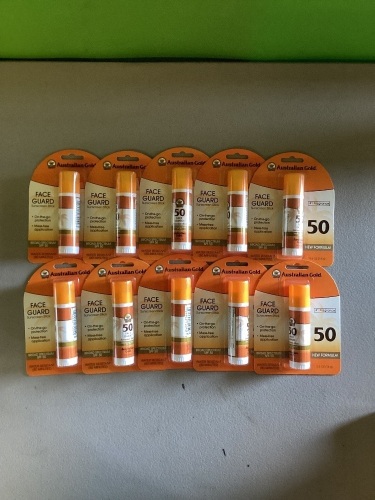 Austrlian Gold, Face Guard, Broad Spectrum, SPF 50, LOT of 10, $19.99 Each - Lot 170