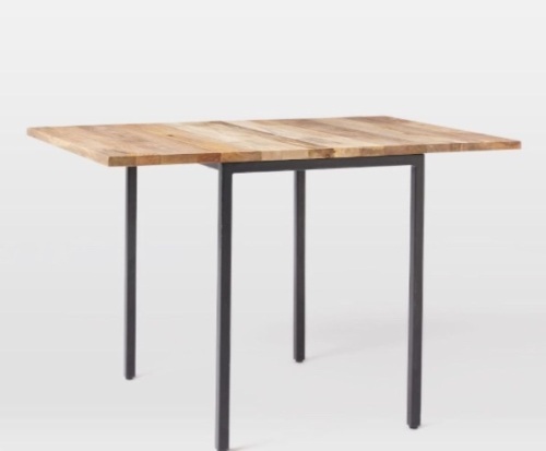 West Elm, Box Frame, 24-48", Drop Leaf, Dining Table, Raw Mango, Like New, Retail - $649 - Lot 185