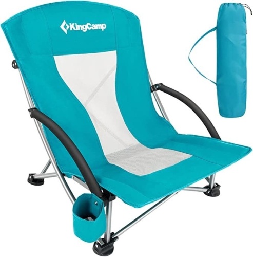 King Camp, Low Beach Chair, Like New, Retail - $64.99 - Lot 198