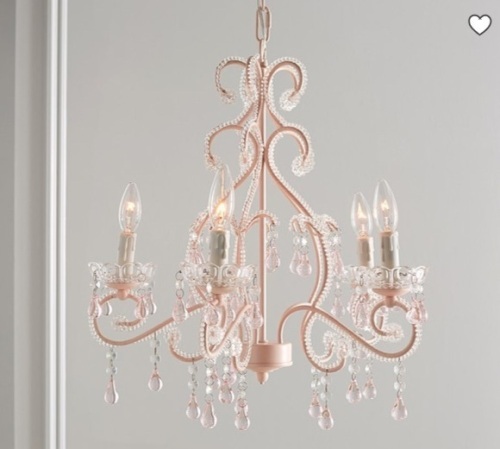 Pottery Barn, Lydia Pink Chandelier, Like New, Retail - $199 - Lot 222