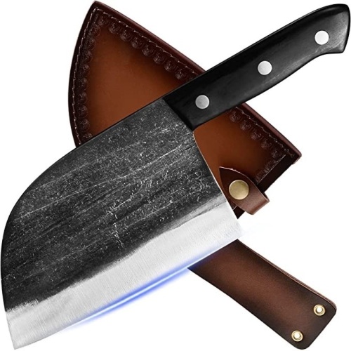 Xyj, Butcher Knife, Full Tang Handle, Like New , Retail - $26.99 - Lot 226
