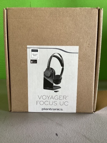 Plantronics, Voyager Focus UC, Over-ear Headset, Like New, Retail - $199 - Lot 229