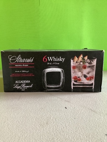 Strauss, Whisky Glasses, 6 Piece, New, Retail - $64.99 - Lot 249