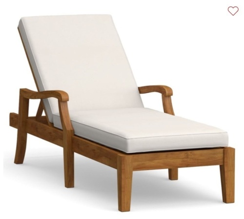Pottery Barn, Single Chaise Cushion, Sunbrella, Natural, Like New, Retail - $349 - Lot 254