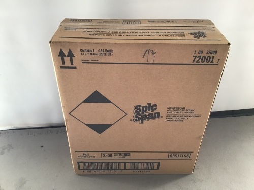 Spic Span, All-Purpose Commercial Cleaner, 4.5 liter, New, Retail - $39.99 - Lot 260