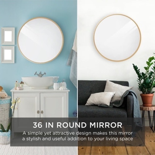 BCP # 5930 : Framed round  Bathroom  Vanity Wall mirror  - Lot 82