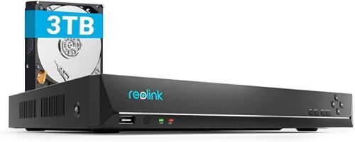 REOLINK 4K 16 Channel Network Video Recorder for Home Security Camera System, Work With 4K/5MP/4MP HD Reolink IP Cameras PoE NVR, 24/7 Recording to Pre-Installed 3TB (Up to 12TB) Hard Drive, RLN16-410 - Lot 323