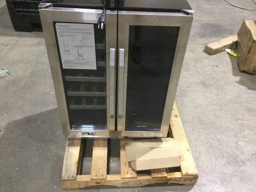 Karcassin 24" Wine and Beverage Refrigerator -  Powers On, Does Not Cool, Fan Runs but Not Compressor - For Parts/Repair  - Lot 411